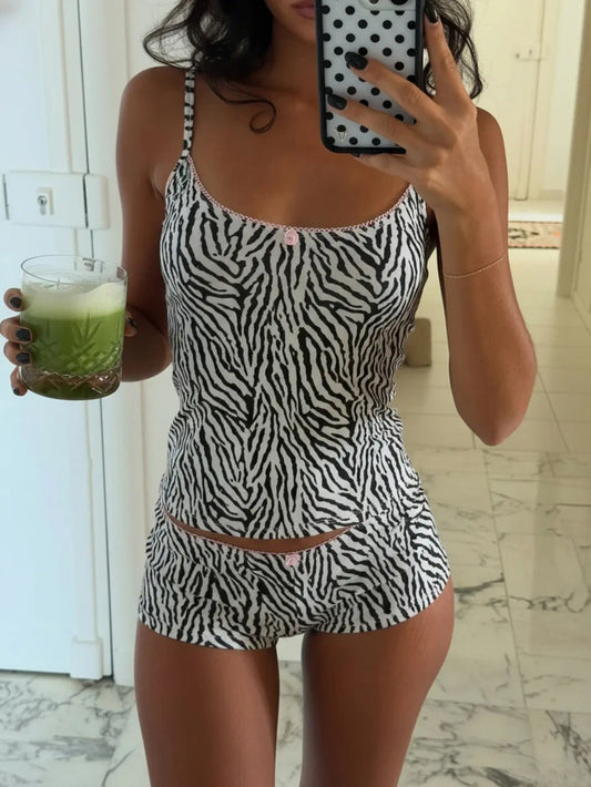 Zebra Knit Lounge Set